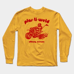 Plas-Ti-Weld Logo in dark red Long Sleeve T-Shirt